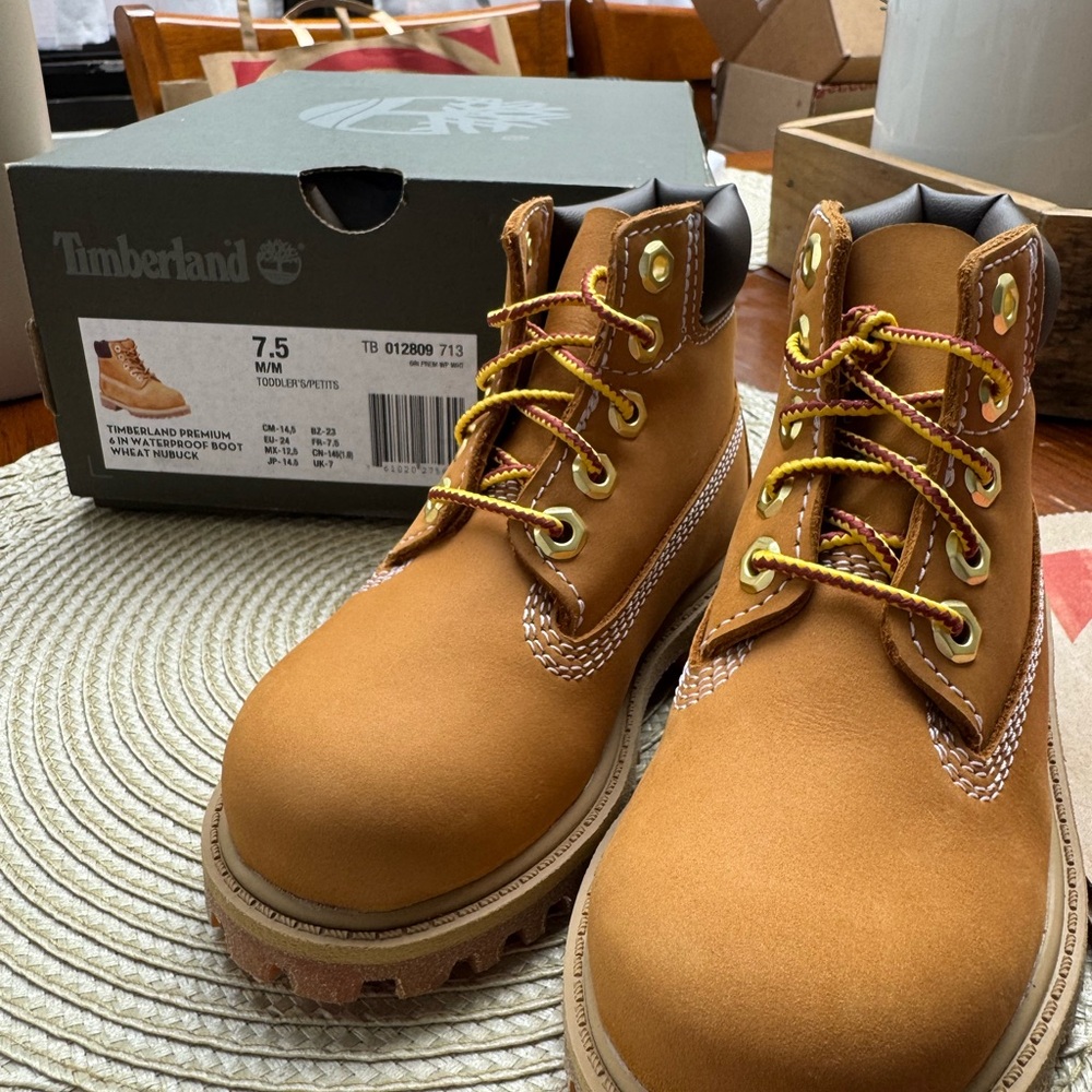 Timberland Kids Tan Leather Boots